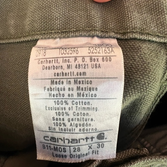 Carhartt loose original fit canvas work pants. 28 x 30 - Picture 6 of 7